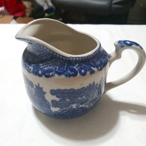 Vintage Blue Willow Creamer 1 of 2